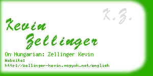 kevin zellinger business card